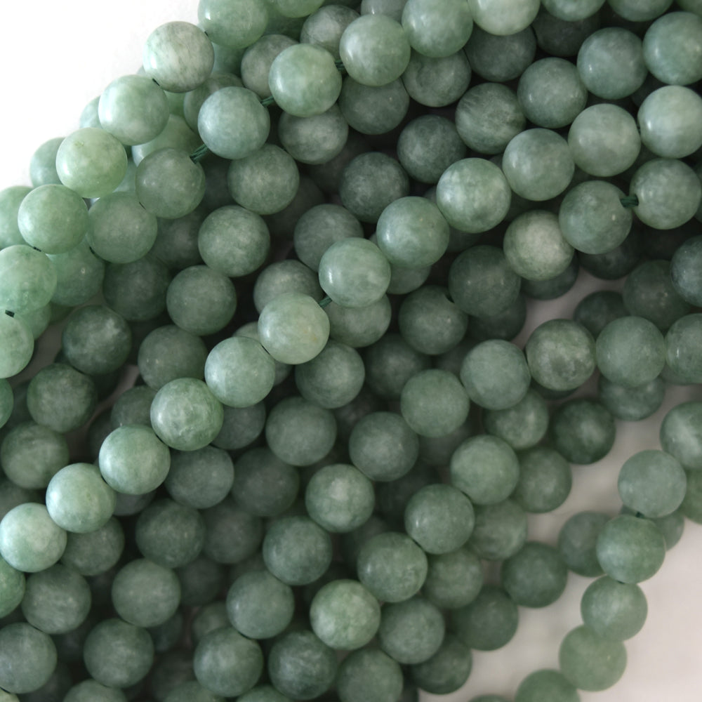 Matte Burma Colored Jade Round Beads 15" Strand Burmese 4mm 6mm 8mm 10mm 12mm
