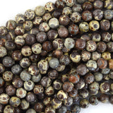 AA Natural Mexican Orbicular Jasper Round Beads Gemstone 15.5