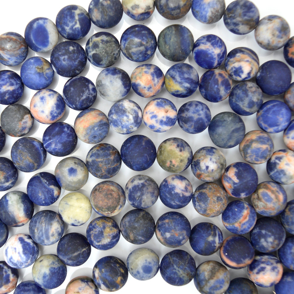 Natural Matte Orange Sodalite Round Beads Gemstone 15.5" Strand 6mm 8mm 10mm