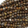 Natural African Brown Opal Round Beads Gemstone 15.5