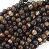 Brown Coffee Fire Agate Round beads Gemstone 15