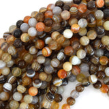 Natural Botswana Agate Round Beads 15.5