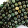 Natural Green African Jade Round Beads 15