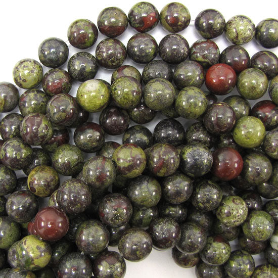 Natural Dragon Blood Jasper Round Beads 15" Strand 4mm 6mm 8mm 10mm 12mm