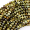 Natural Green Garnet Round Beads Gemstone 15