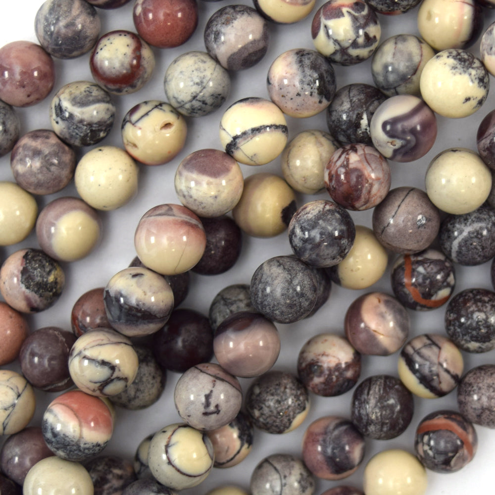 Natural Porcelain Jasper Round Beads Gemstone 15.5" Strand 4mm 6mm 8mm 10mm