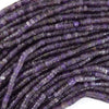 2x4mm natural purple amethyst heishi disc beads 15.5