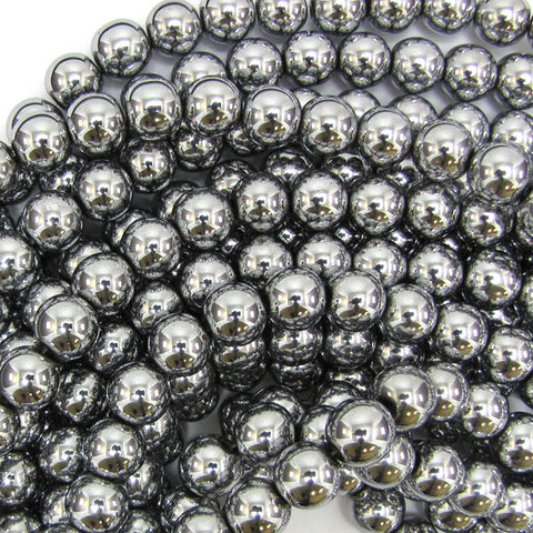 6mm matte gray hematite daisy beads 15.5" strand