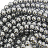 Silver Hematite Round Beads Gemstone 15