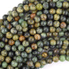 Natural Jungle Green Jasper Round Beads Gemstone 15