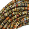 Natural Multicolor Picasso Jasper Heishi Disc Beads 15.5