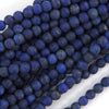 Matte Blue Lapis Lazuli Round Beads Gemstone 15