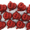 18mm synthetic coral carved buddha beads 15