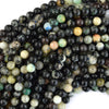 Natural Azurite Fynchenite Round Beads Gemstone 15.5