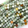 Natural Burma Jadeite Jade Round Beads Gemstone 15.5