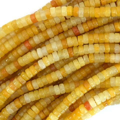Natural Star Cut Faceted Yellow Jade Round Beads 15" Strand 6mm 8mm 10mm Diamond