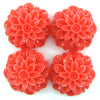 20mm synthetic coral chrysanthemum flower beads 15.5