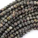 AA Natural Yooperlite UV Reactive Glowing Round Beads 15.5