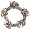 Crystal silver plated daisy stretch bracelet 7