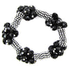 Crystal silver plated daisy stretch bracelet 7