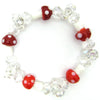 Faceted crystal glass stretch bracelet 7