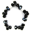 Faceted crystal glass stretch bracelet 7