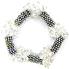 Crystal silver plated daisy stretch bracelet 7