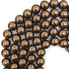 16mm brown shell pearl round beads 16