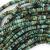 Natural Green African Turquoise Heishi Disc Beads 15.5