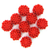 10mm synthetic red coral carved chrysanthemum flower pendant bead 10pcs