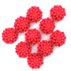 10mm synthetic magenta coral carved chrysanthemum flower pendant bead 10pcs