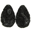 30x48mm synthetic coral carved mermaid pendant bead black