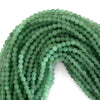Natural Matte Green Aventurine Round Beads 15
