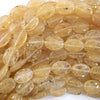 18mm pineapple quartz flat oval beads 15.5