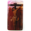 26x50mm pink agate painting rectanglel pendant bead