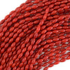 8mm red coral rice beads 16