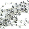 6x12mm faceted quartz teardrop beads 15.5