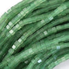 4mm natural green aventurine cube beads 15.5