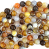 Natural Botswana Agate Round Beads 15.5