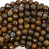 Natural Faceted Bronzite Round Beads Gemstone 15