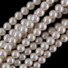 10mm pink glass pearl round beads 16
