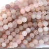 Natural Matte Madagascar Lavender Rose Quartz Round Beads 15.5