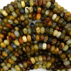 Natural Flower Jade Rondelle Button Beads Gemstone 15.5