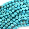 Faceted Blue Turquoise Coin Disc Beads Gemstone 15