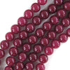 Ruby Red Jade Round Beads Gemstone 15