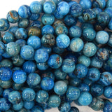 Blue Crazy Lace Agate Round Beads Gemstone 15.5