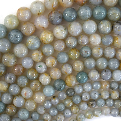 Natural Australian Brown Blue Opal Round Beads 14.5" Strand 6mm 8mm 10mm