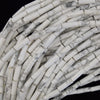 13mm natural white howlite tube beads 15.5
