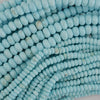 Cream Blue Turquoise Rondelle Button Beads Gemstone 15.5