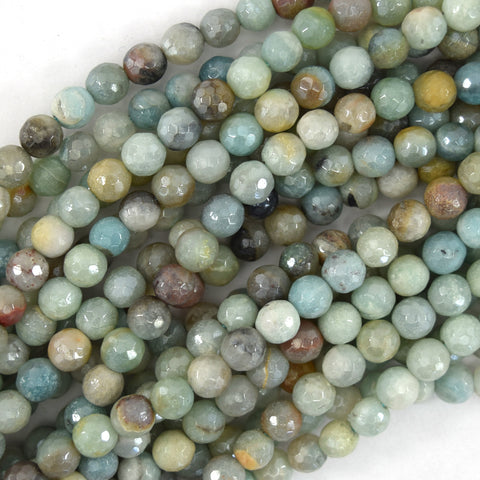 13mm natural multicolor amazonite tube beads 15.5" strand 4x13mm